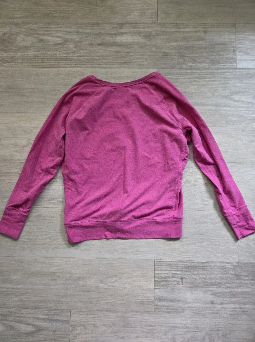 Nike Pink Long-Sleeve Dri-FIT Crew with Black Swoosh